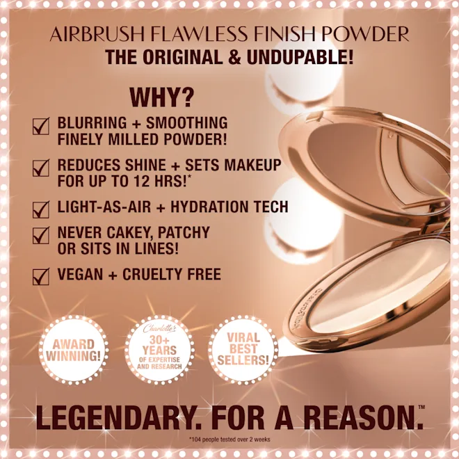 Пудра-вуаль для обличчя Charlotte Tilbury AIRBRUSH FLAWLESS FINISH AIRbrush-Effect Makeup Finishing Powder for Fair Skin Tones TRAVEL SIZE